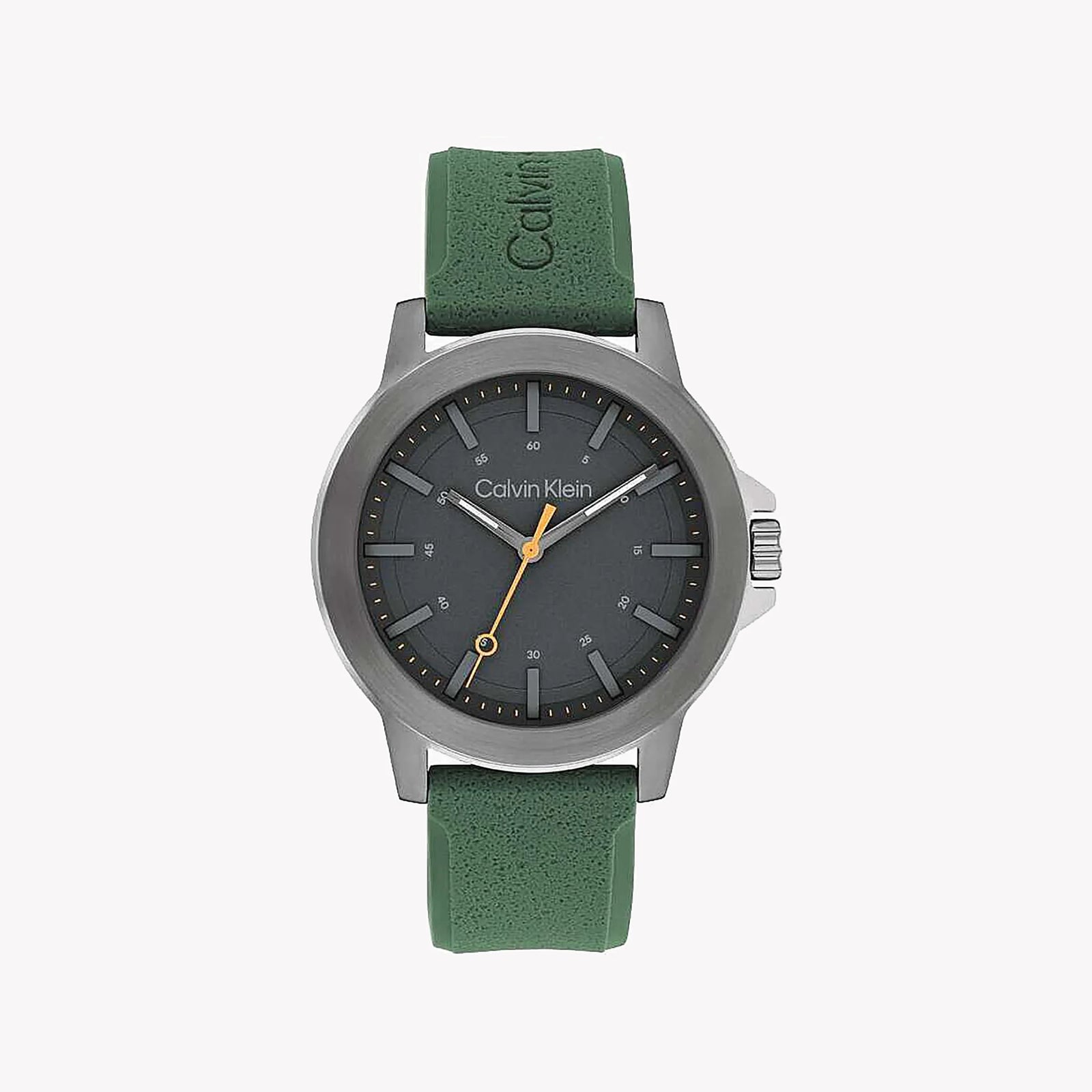 Ck Calvin Klein Men's Green Stainless Steel Watch, Silver Band | 25200472 by i-watch