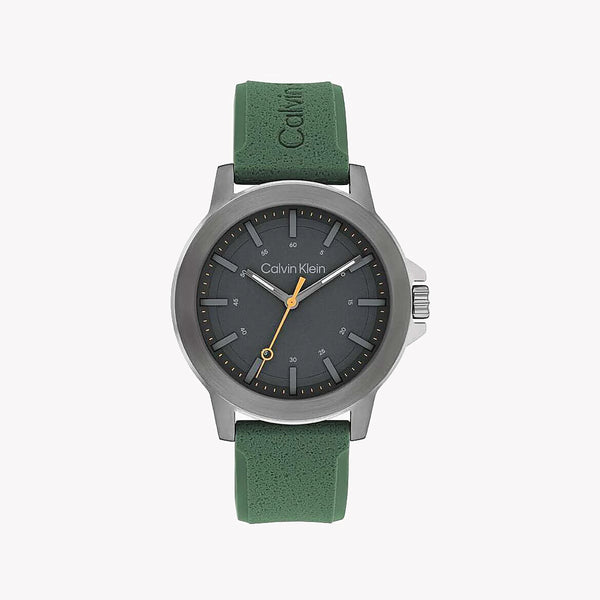 Ck Calvin Klein Men's Green Stainless Steel Watch, Silver Band | 25200472 by i-watch