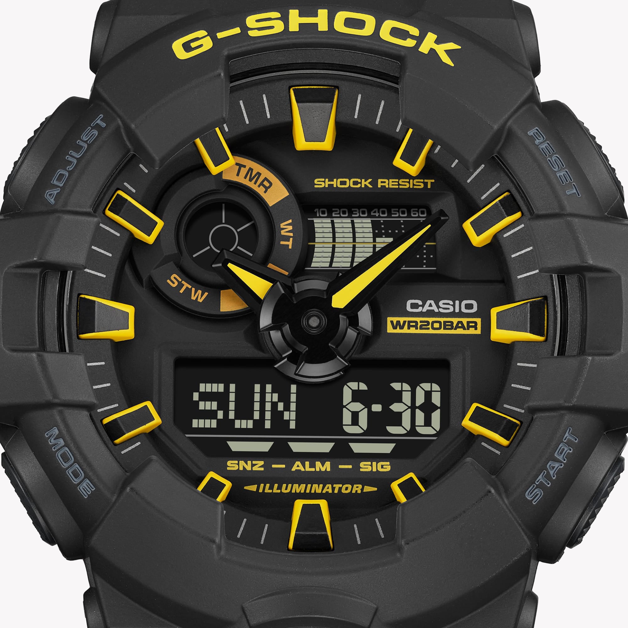 CASIO G-SHOCK GA-700CY-1ADR DYNAMIC ADVENTURER - MEN'S BOLD BLACK RESIN TIMEPIECE