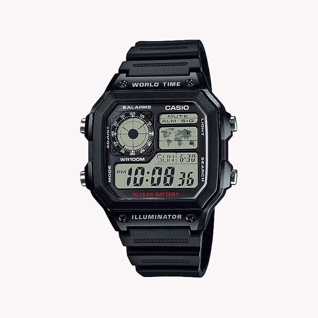 CASIO AE-1200WH-1AVDF - TIMELESS ADVENTURER MEN'S WATCH WITH WATER RESISTANCE & MULTIFUNCTIONALITY
