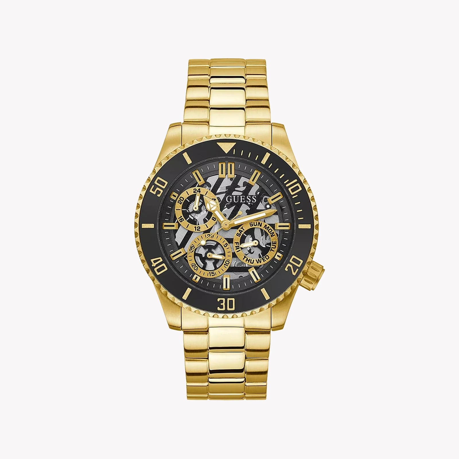 Guess Men's Gold Watch, Black Dial | Gw0488g2 by i-watch