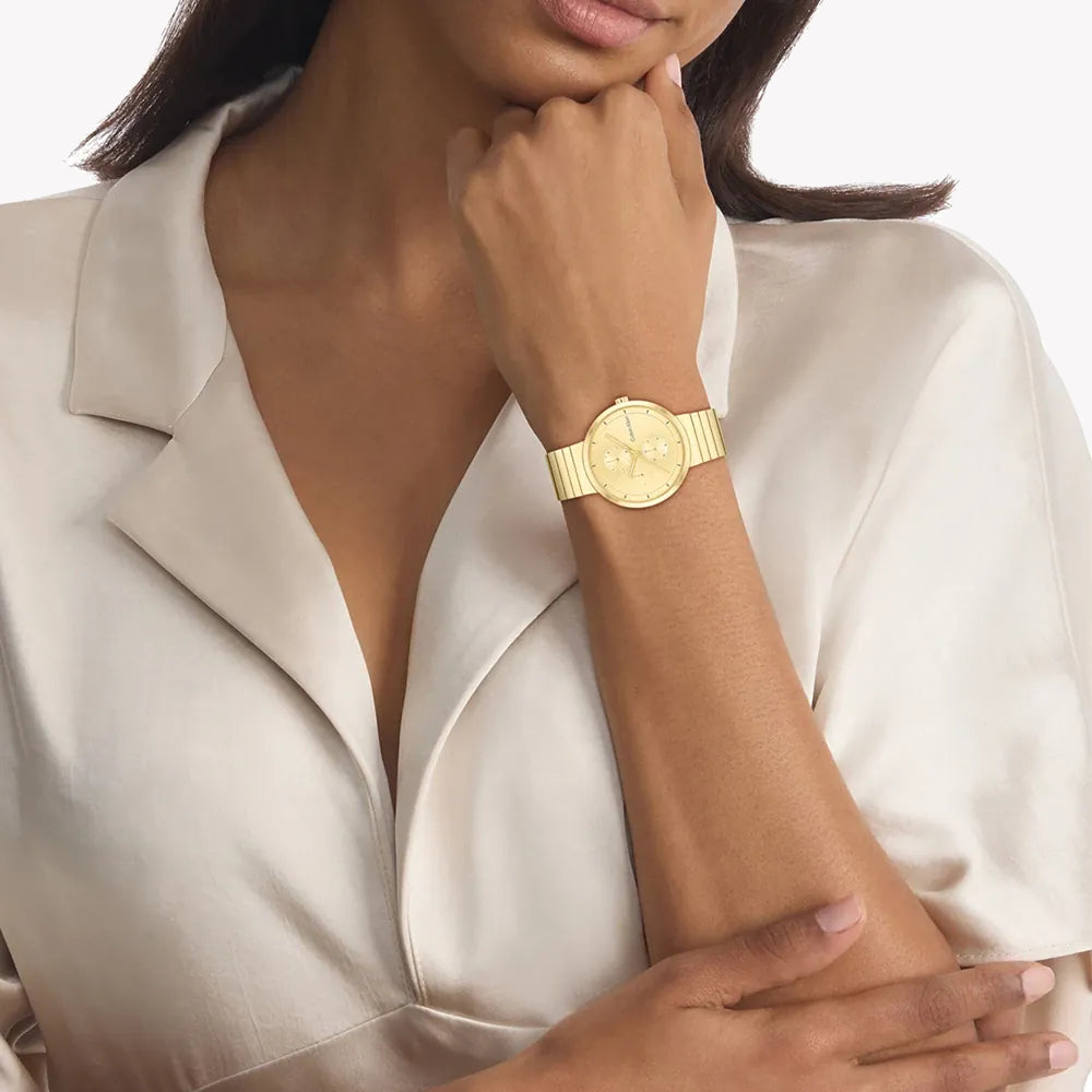 CK CALVIN KLEIN NEW COLLECTION - RADIANT GOLD SOPHISTICATION WOMEN'S WATCH-i-Watch-4