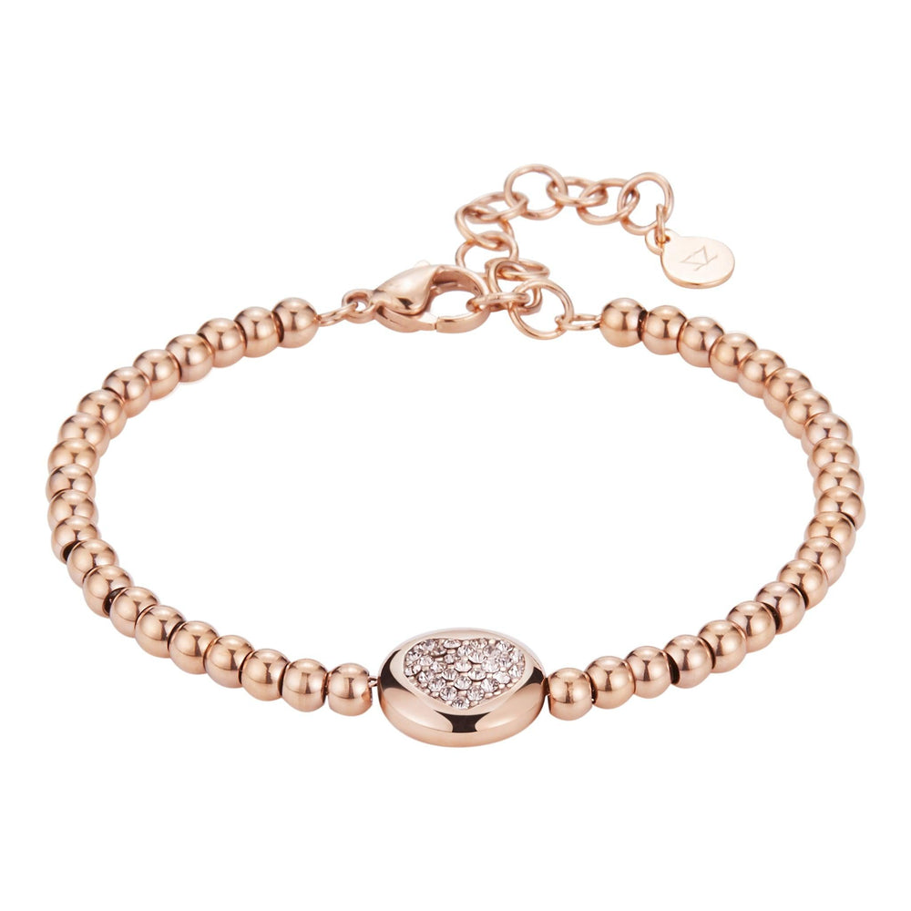 Elegant Rose Gold Women's Zink Bracelet, Heart Charm | Erghb01 by i-watch