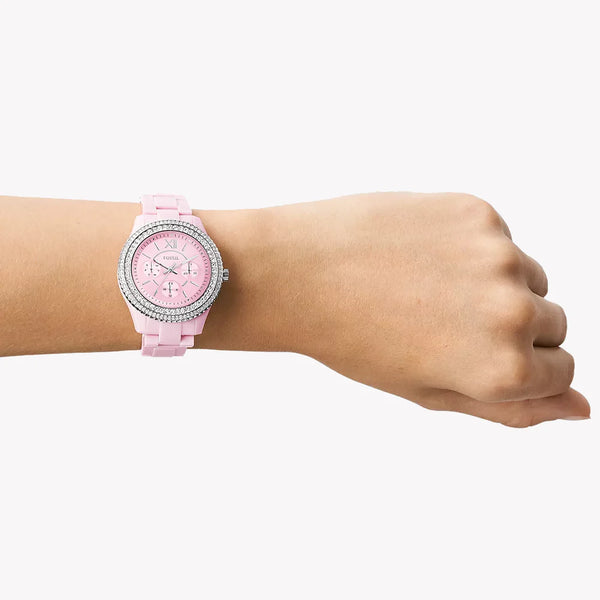Fossil Women's Pink Resin Watch, Quartz Movement | Es5153 by i-watch