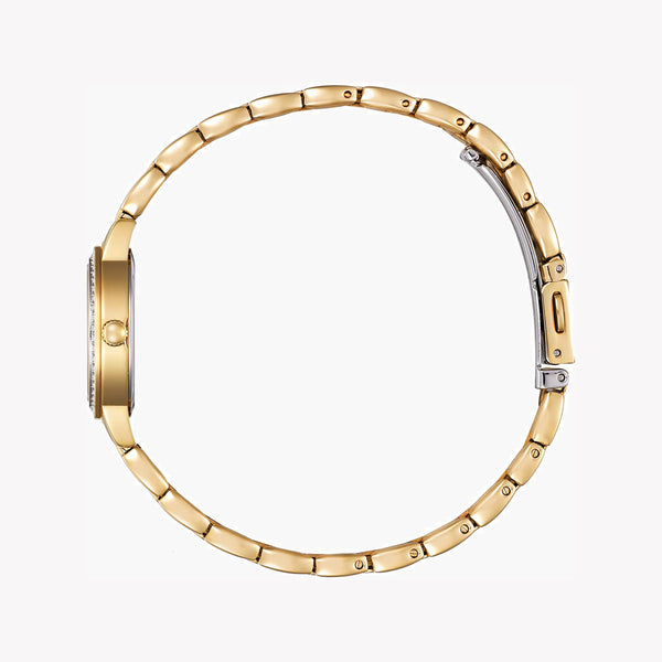 Citizen Ez7013-58a Radiant Charm - Elegant Gold Women's Watch With White Dial & Stainless Band by i-watch