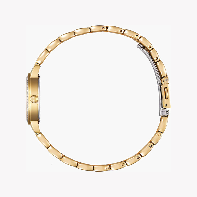 Citizen Ez7013-58a Radiant Charm - Elegant Gold Women's Watch With White Dial & Stainless Band by i-watch