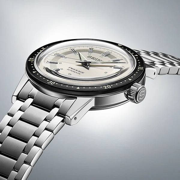 Seiko Presage SRPK61J1 Men's Automatic Watch, 39.5mm, Silver-i-Watch-2