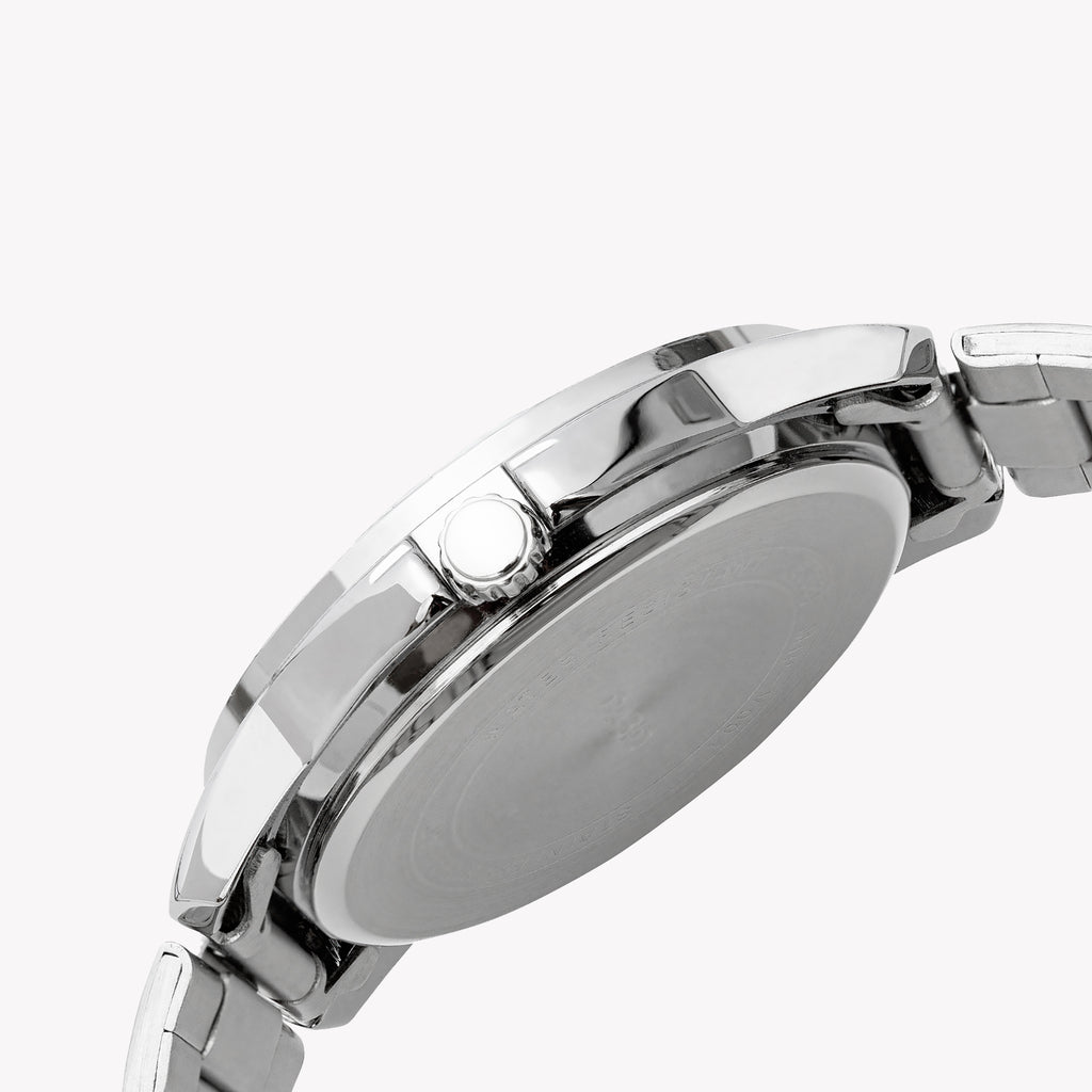 MTP-V004D-7BUDF - TIMELESS ELEGANCE - CLASSIC SILVER STAINLESS STEEL MEN'S WATCH-i-Watch-3