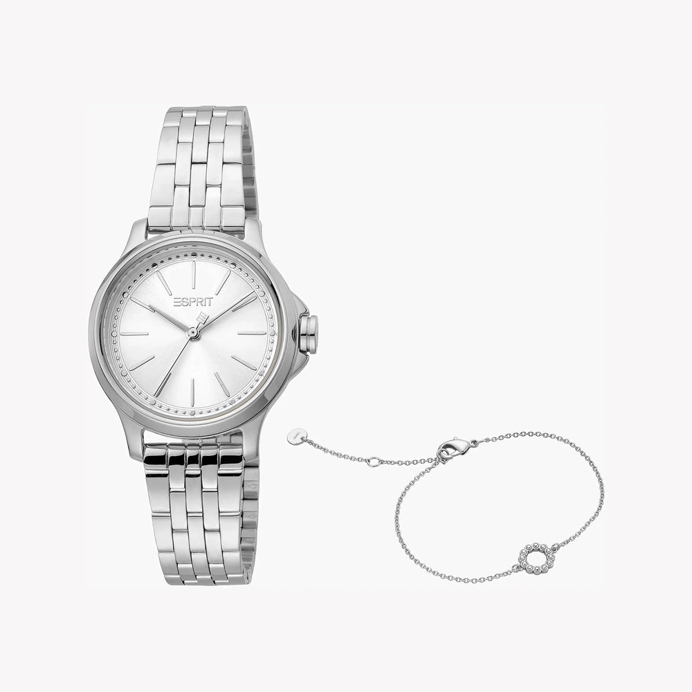 Esprit Women's Silver Stainless Steel Watch, Silver Dial | Es1l190m0025 by i-watch