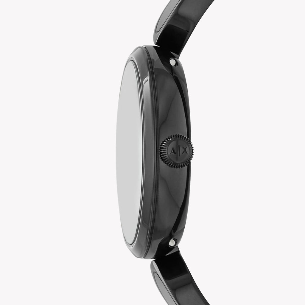 ARMANI EXCHANGE AX5380 BLACK ELEGANCE - COMPACT SOPHISTICATION UNISEX WATCH with stainless steel band and striking black dial-i-Watch-2