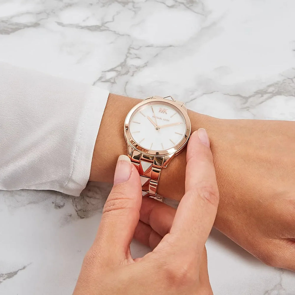 Michael Kors Women's Rose Gold Watch, White Dial | Mk6671 by i-watch