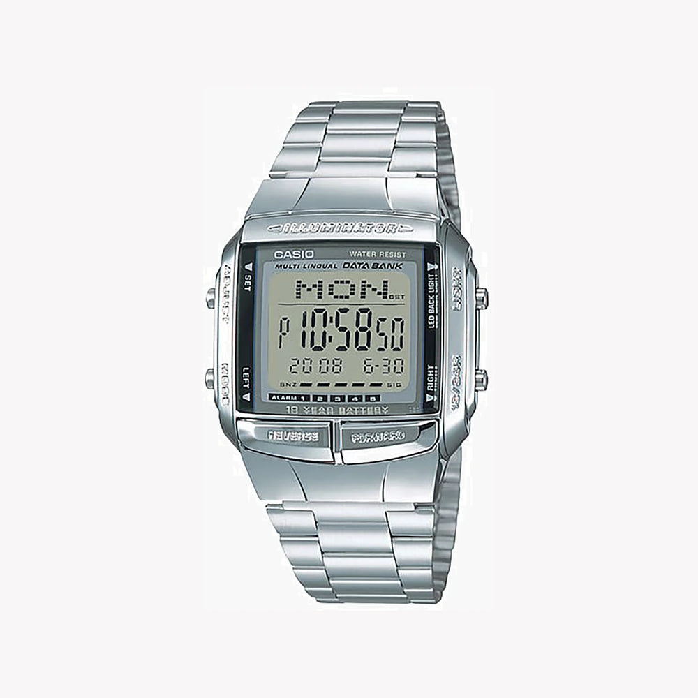 Casio Men's Silver Metal Watch, Black Dial | Db-360n-1a by i-watch