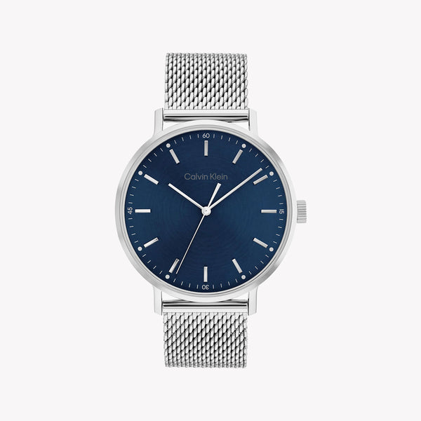 Ck Calvin Klein Men's Silver Watch, Blue Dial | K2g2g1d2 by i-watch