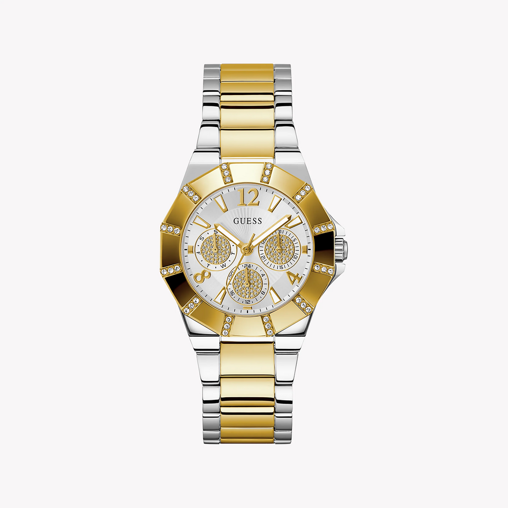 Guess Women's Gold/Silver Watch, Silver Dial | Gw0616l2 by i-watch
