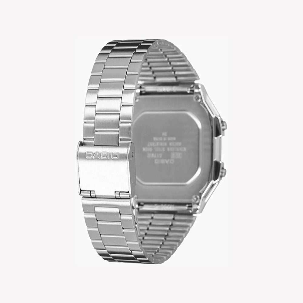 Casio Men's Silver Digital Watch, Chrome Plated Resin | A178wa-1a by i-watch