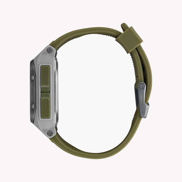 Nixon Men's Green Plastic Watch, Silver Silicone Band | A1324-2072 by i-watch