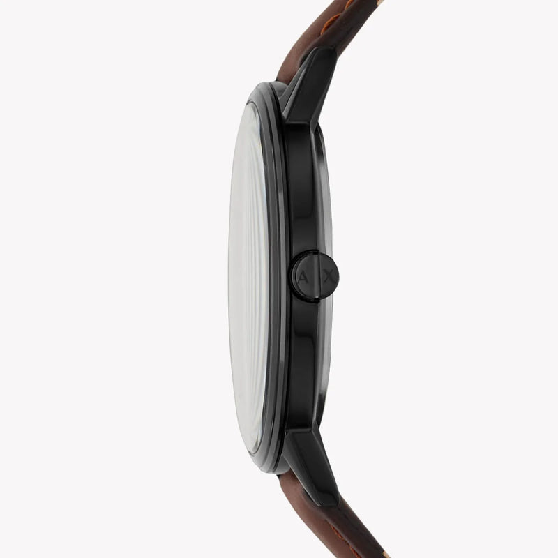 Armani Exchange Men's Black Leather Watch, Stainless Steel | Ax2706 by i-watch