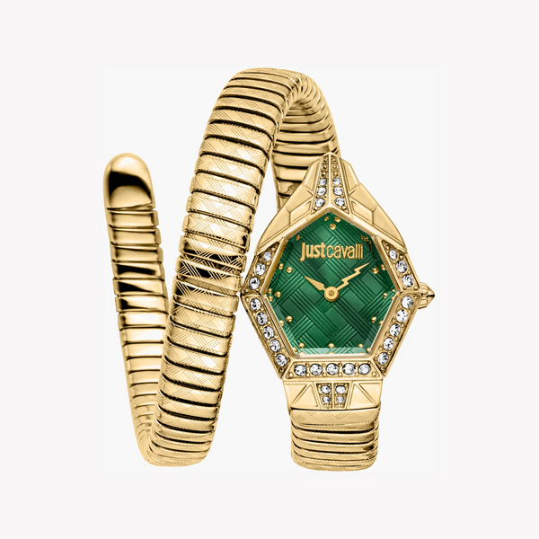 Just Cavalli Women's Gold Watch, Dark Green Dial | Jc1l303m0035 by i-watch