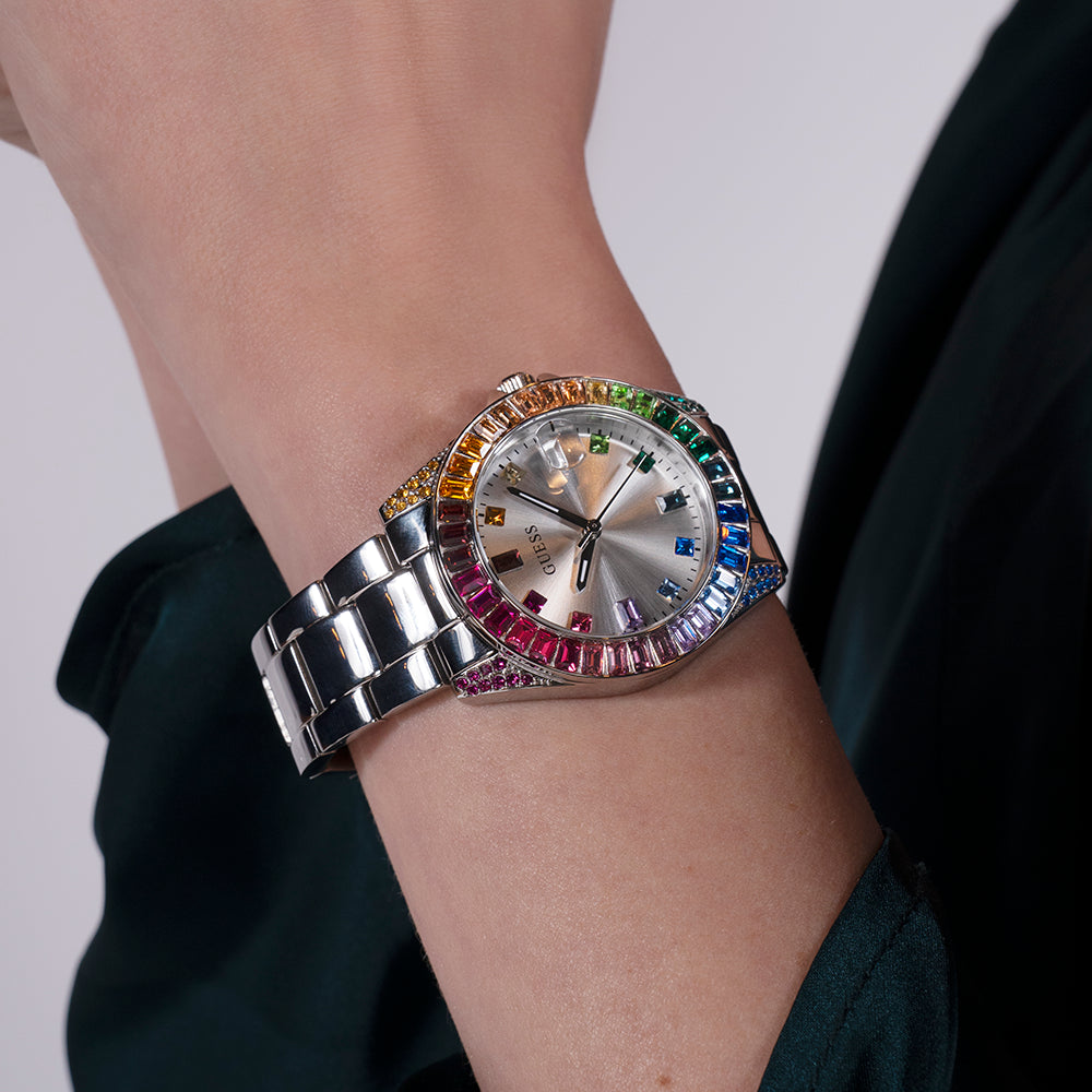 GUESS GW0475L4 RADIANT CHARM - VIBRANT WOMEN'S WATCH WITH MULTICOLOR CASE & SILVER DIAL-i-Watch-4
