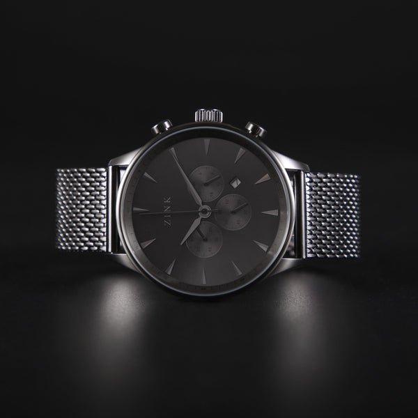 Zink Zk127g2ms-21 Men's Elegance - Black Stainless Steel Timepiece