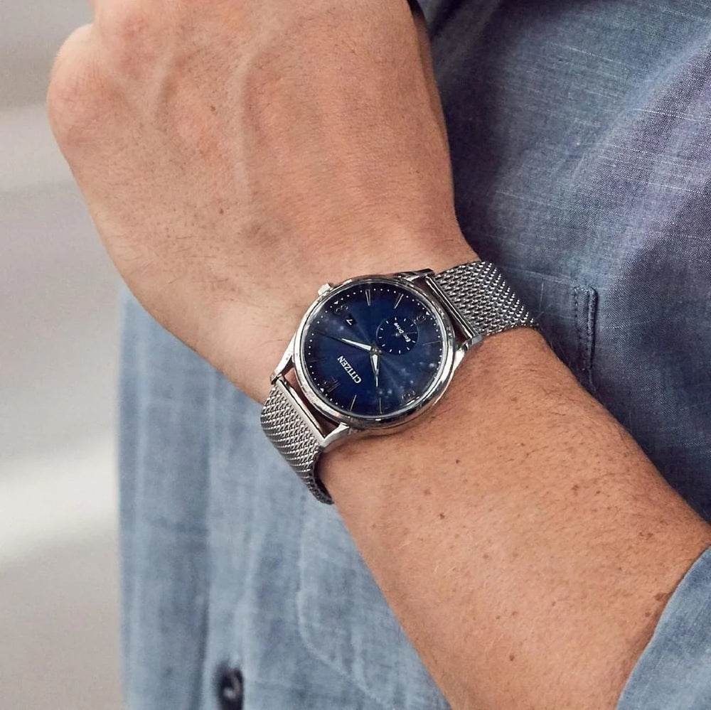 Citizen Eco-Drive Bv1111-83l - Modern Mastery In Stainless Steel & Blue Dial Men's Watch by i-watch