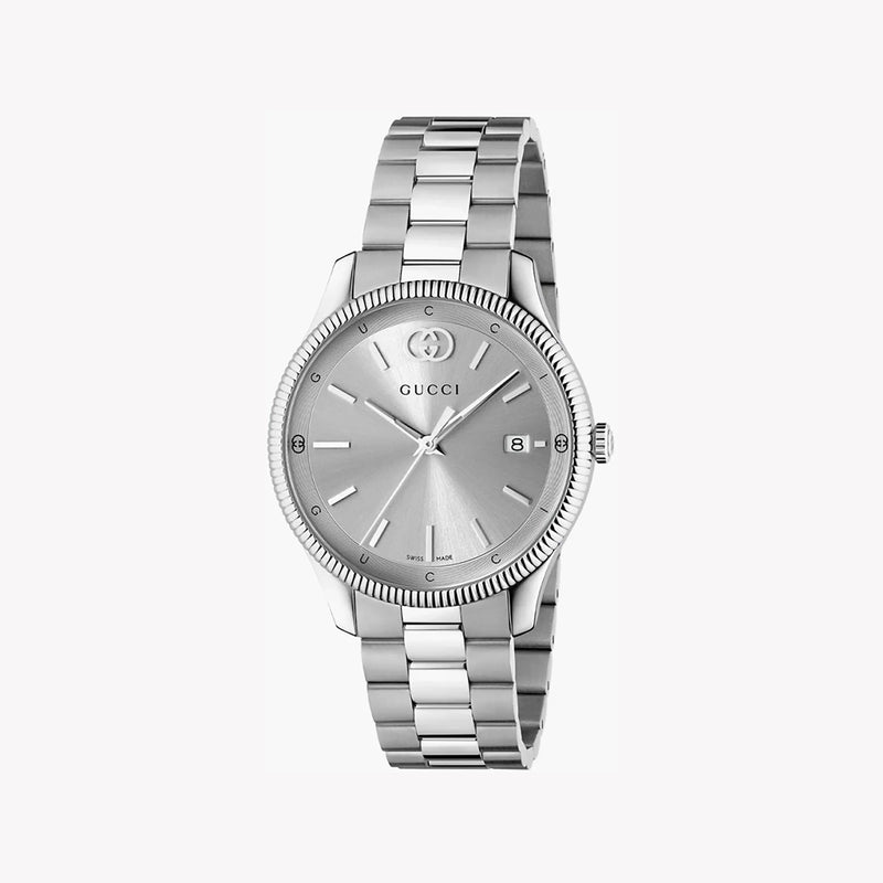 Gucci Unisex Stainless Steel Watch, Silver Dial | Ya1264232 by i-watch