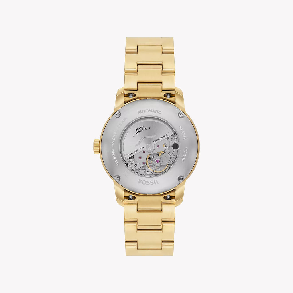 FOSSIL ME3232 AUTOMATIC TIMEPIECE - ELEGANT GOLD & BLACK DIAL MEN'S WATCH-i-Watch-3