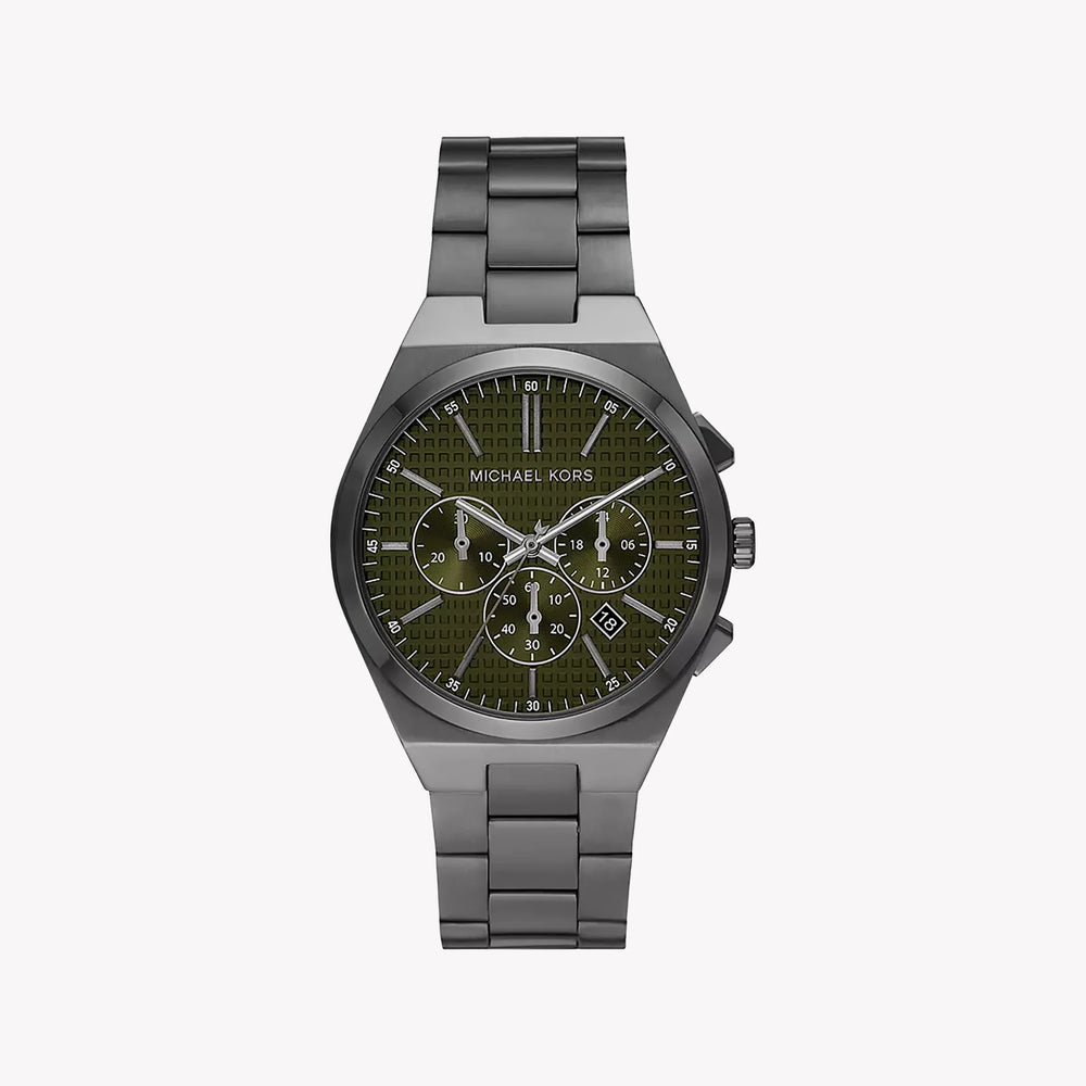Michael Kors Men's Grey Stainless Steel Watch, Green Dial | Mk9118 by i-watch