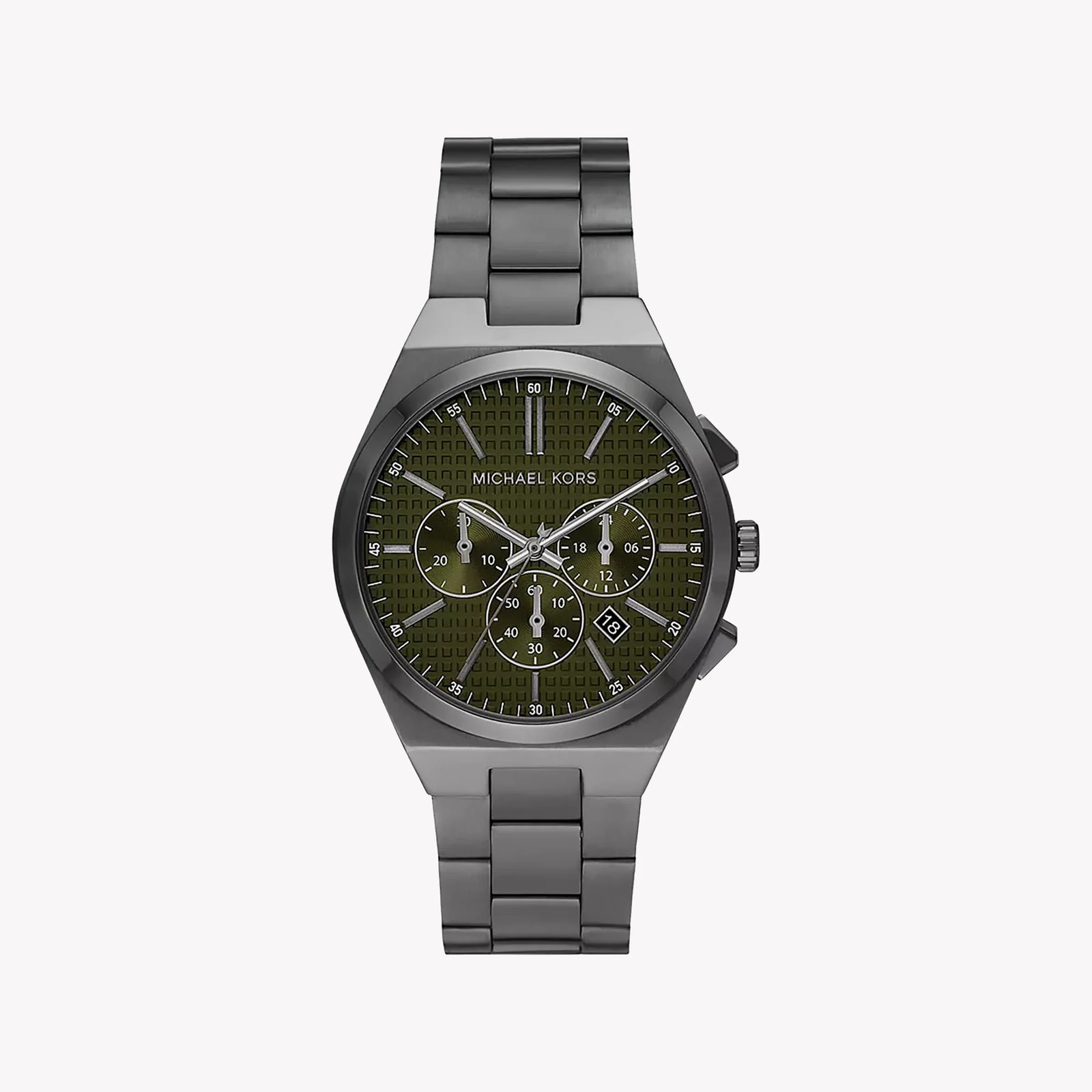 Michael Kors Men's Grey Stainless Steel Watch, Green Dial | Mk9118 by i-watch
