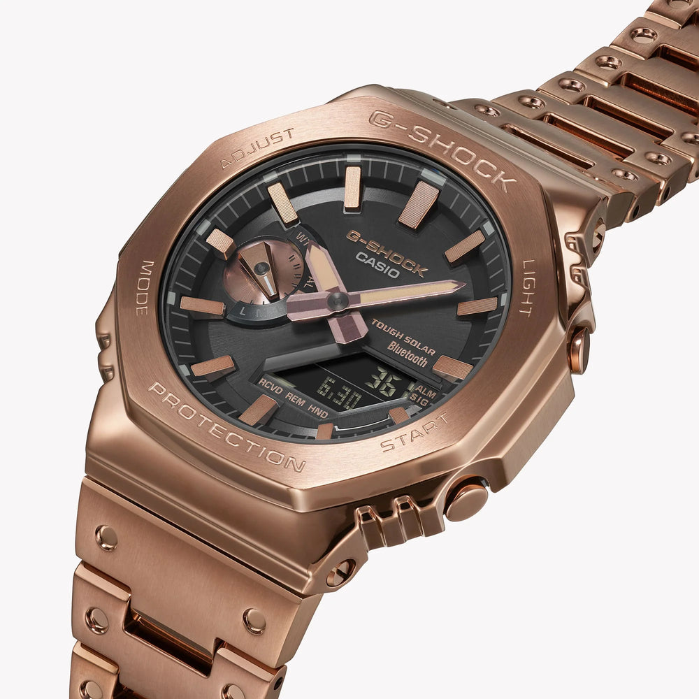 Casio G-Shock Gm-B2100gd-5adr Oak Shimmer - Elegant Rose Gold Men's Timepiece by i-watch