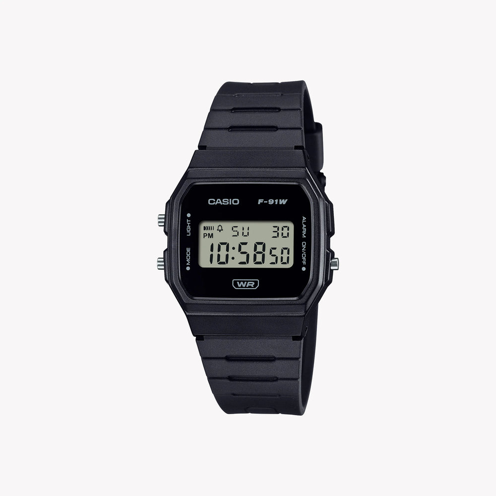 Casio Unisex Resin Watch, Black | F-91wb-1aef by i-watch