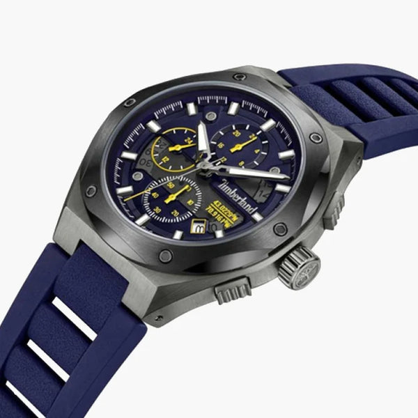 Timberland Men's Grey Stainless Steel Watch, Dark Blue Dial | Tdwgq2231201 by i-watch