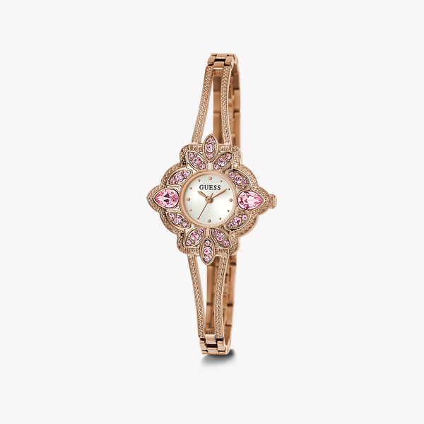 Guess Women's Rose Gold Watch, Silver Dial | Gw0681l3 by i-watch