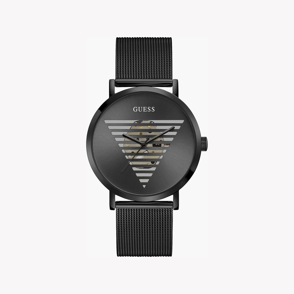 GUESS GW0502G2 - STRIKING BLACK MESH WATCH FOR BOLD MEN'S STYLE & PERFORMANCE