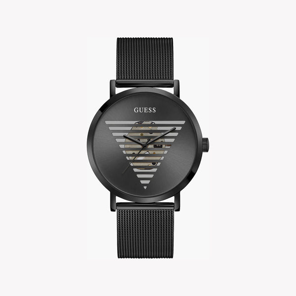 Guess Men's Black Stainless Steel Watch, Black Dial | Gw0502g2 by i-watch