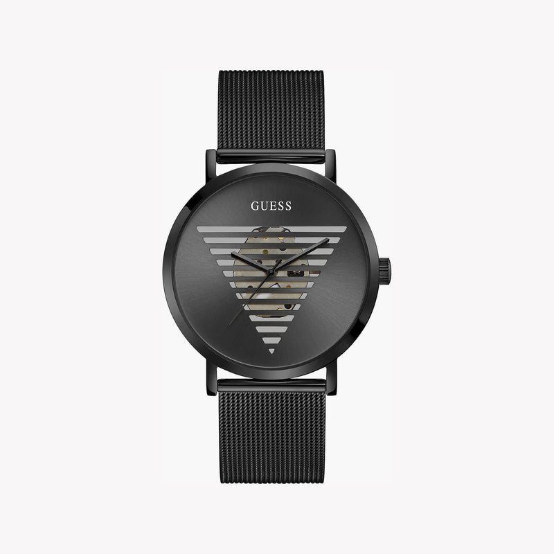 Guess Men's Black Stainless Steel Watch, Black Dial | Gw0502g2 by i-watch