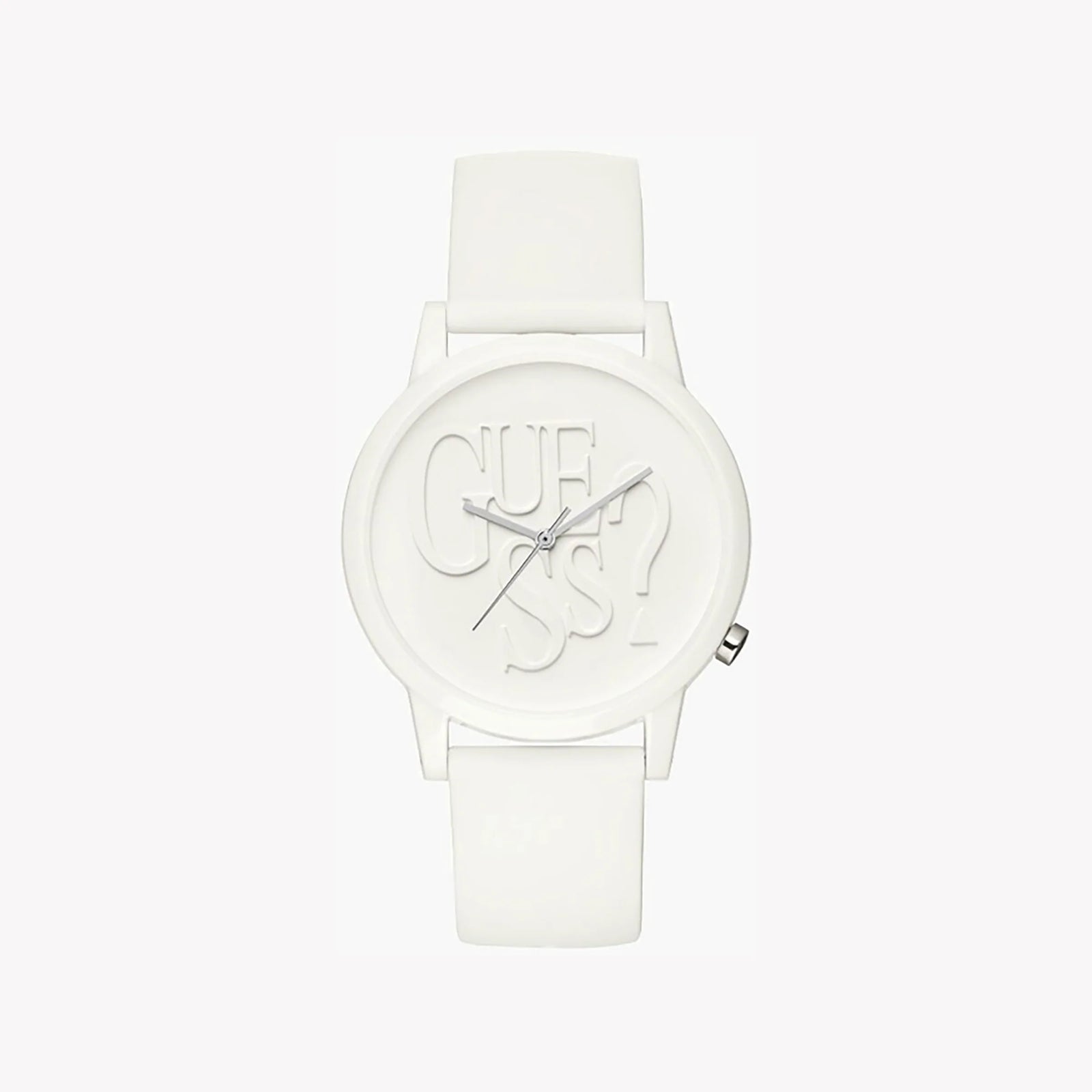 Guess Men's White Leather Watch, Stainless Steel Case | V1019m2-Na by i-watch