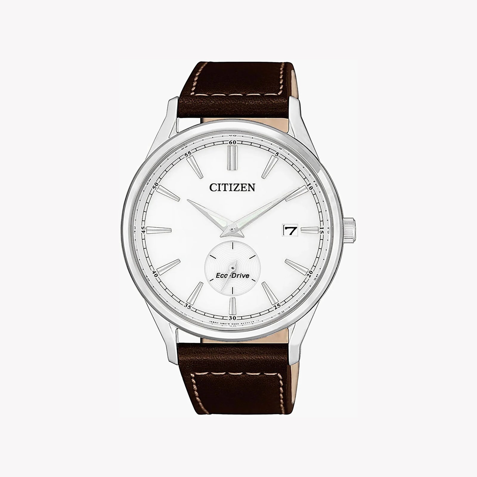 Citizen Men's Silver Stainless Steel, Brown Leather | Bv1119-14a by i-watch