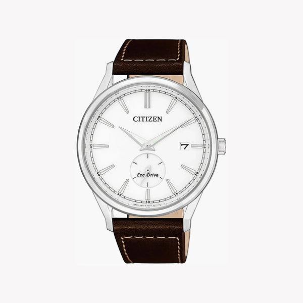 Citizen Men's Silver Stainless Steel, Brown Leather | Bv1119-14a by i-watch