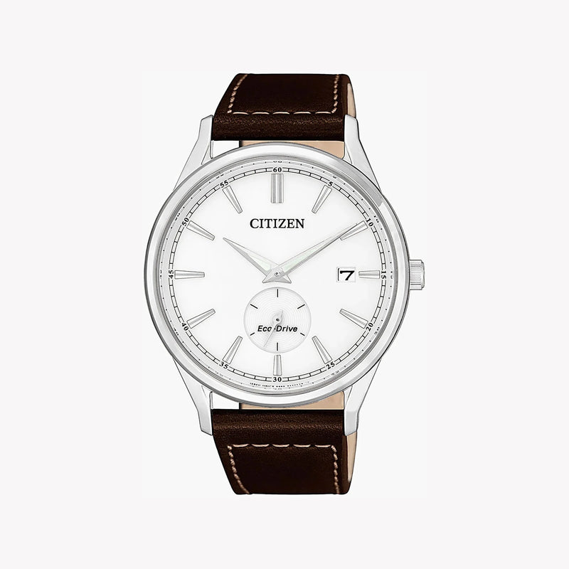 Citizen Men's Silver Stainless Steel, Brown Leather | Bv1119-14a by i-watch
