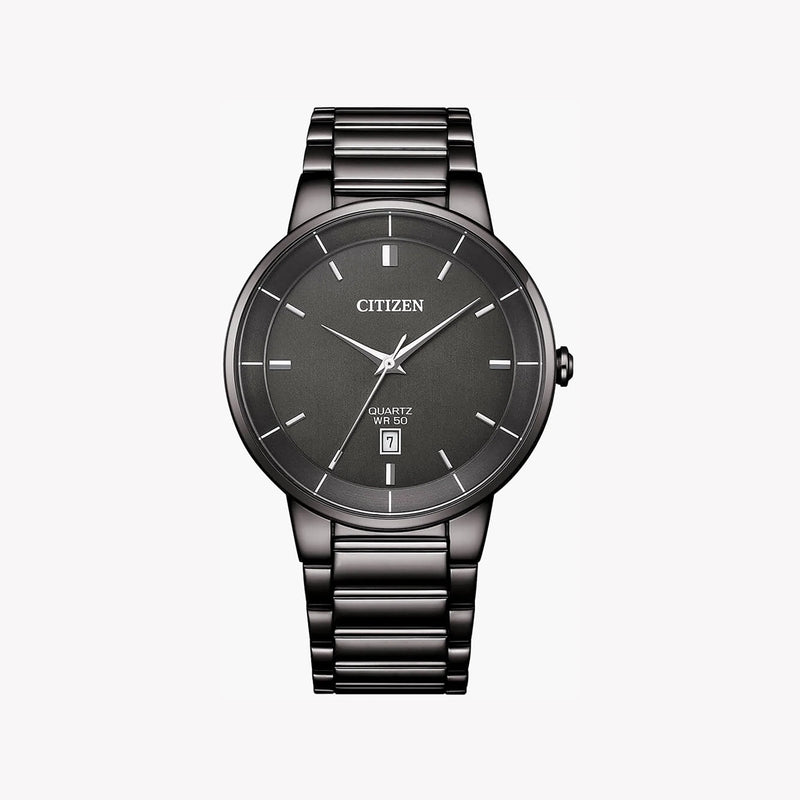 Citizen Men's Black Stainless Steel Watch, Black Dial | Bi5127-51h by i-watch