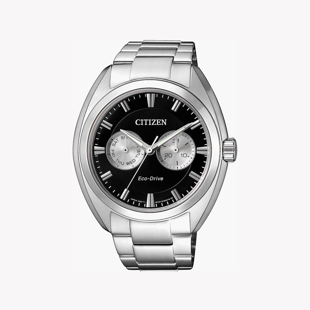 CITIZEN BU4010-56E - DYNAMIC ELEGANCE: Men's Eco-Drive Watch with Silver Stainless Steel & Black Dial