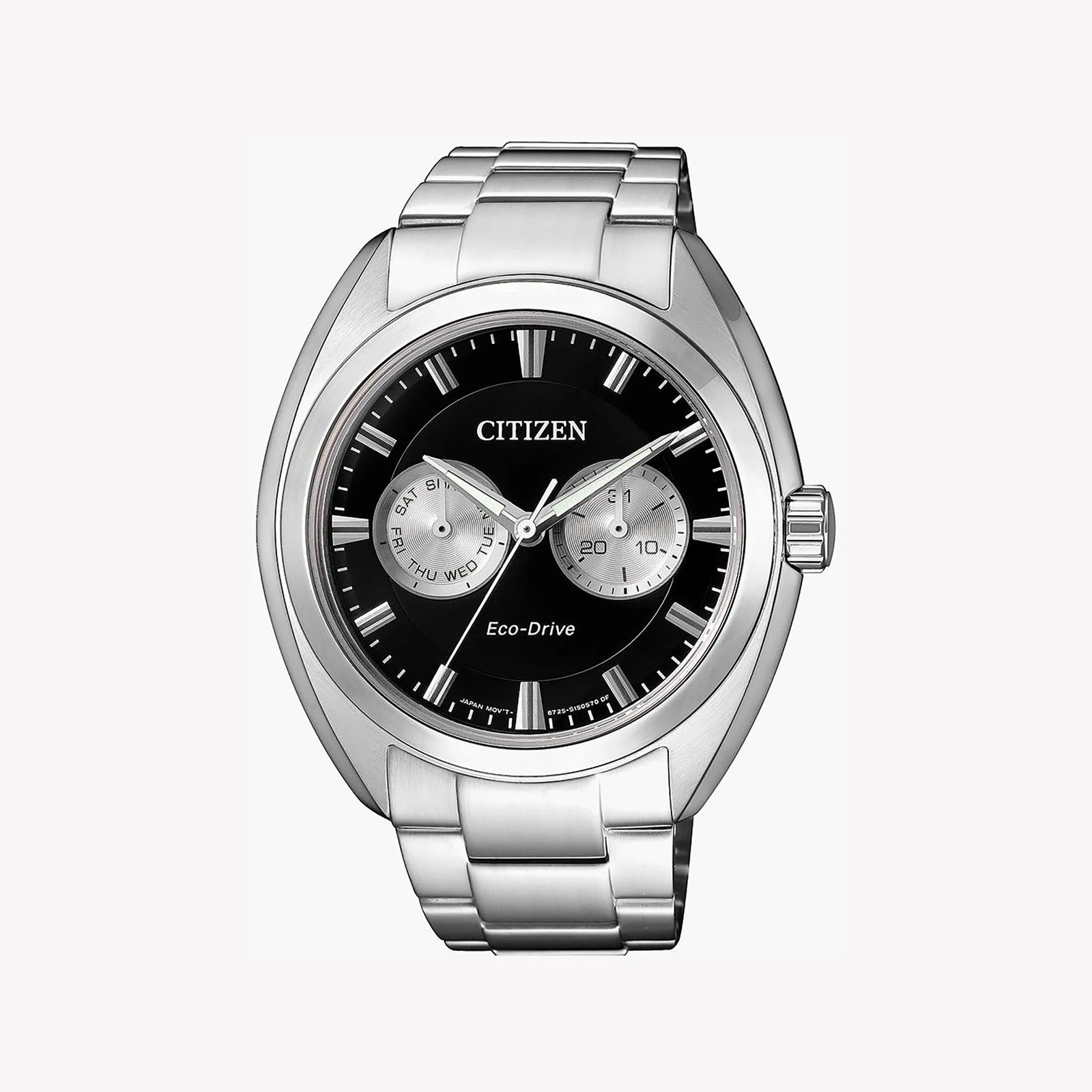 Citizen Bu4010-56e - Dynamic Elegance: Men's Eco-Drive Watch With Silver Stainless Steel & Black Dial by i-watch