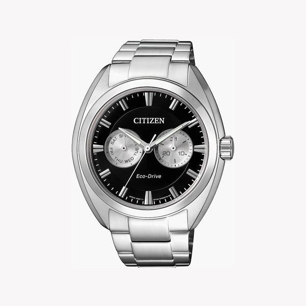 Citizen Bu4010-56e - Dynamic Elegance: Men's Eco-Drive Watch With Silver Stainless Steel & Black Dial by i-watch