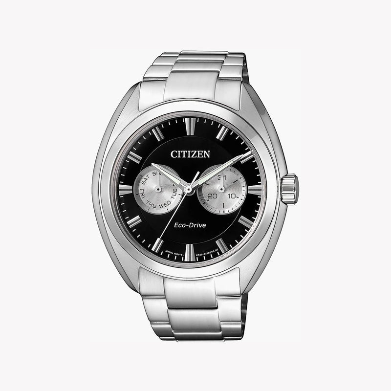 Citizen Bu4010-56e - Dynamic Elegance: Men's Eco-Drive Watch With Silver Stainless Steel & Black Dial by i-watch