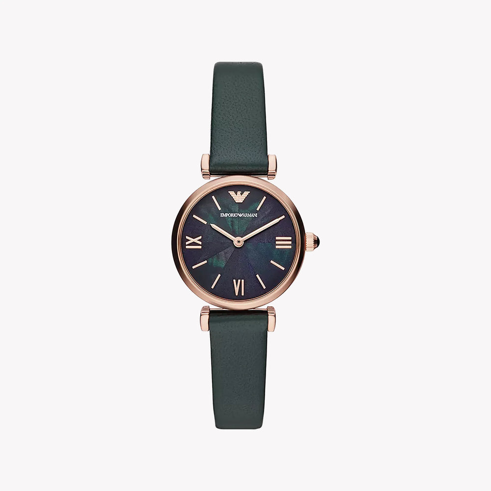 Emporio Armani Women's Rose Gold Watch, Black Dial | Ar11400 by i-watch