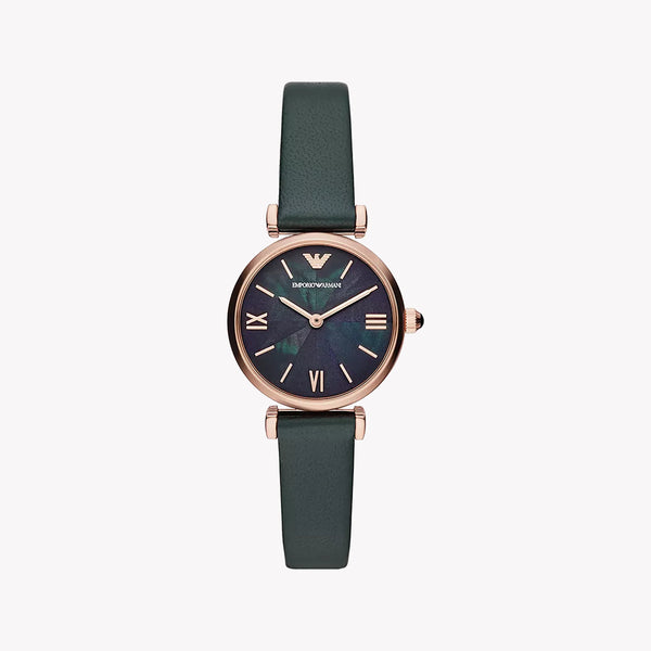 Emporio Armani Women's Rose Gold Watch, Black Dial | Ar11400 by i-watch