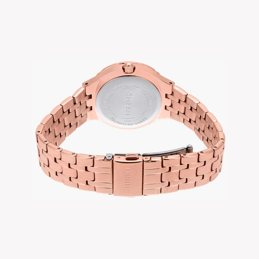 Casio She-3809pg-2audf Elegant Adventure - Sporty Chic Women's Watch With Rose Gold And Blue Dial by i-watch