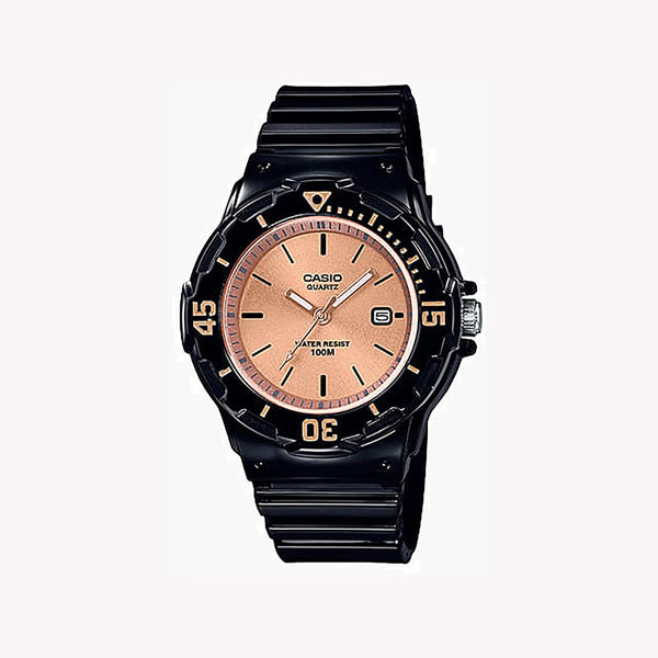 Casio Lrw-200h-9e2vdf Adventure Chic - Stylish Women's Watch With Black Resin BAnd and Rose Gold Dial by i-watch
