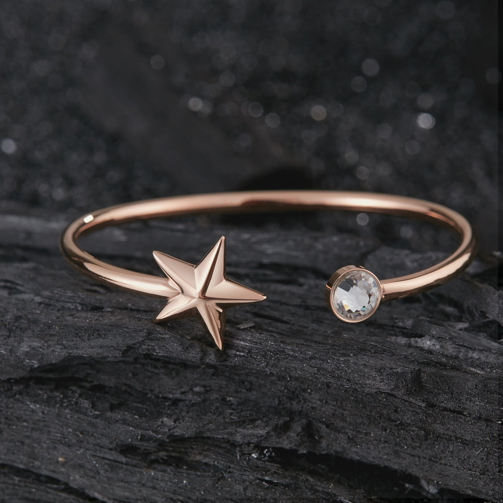 Zink Women's Rose Gold Stainless Steel Bracelet | Zfbg002rgc